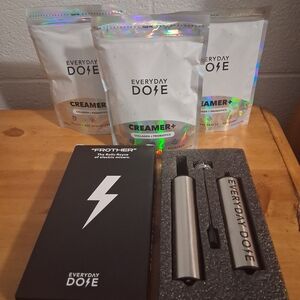 NEW Everyday Dose Frother & 3 Bags Of Creamer +